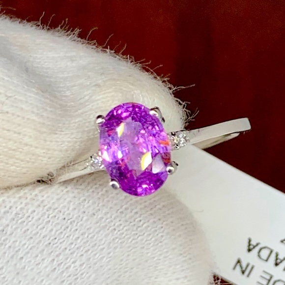 Kay Jewelers Jewelry - 10k Purplish Pink Sapphire & Diamond Ring